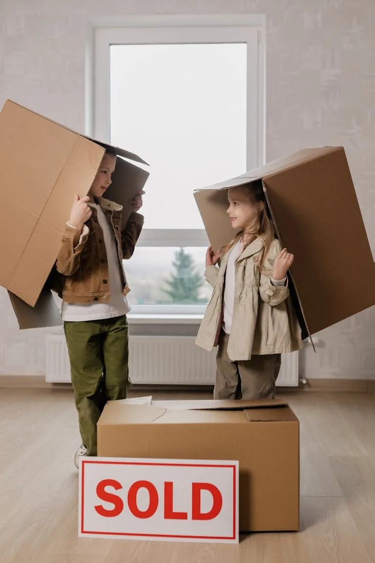 déménagement avec enfants cartons